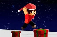 Skáč cez prekážky v Parkour Block Christmas
