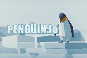 Tučniak na ľadovej kryhe s nápisom PENGUIN