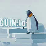 Tučniak na ľadovej kryhe s nápisom PENGUIN