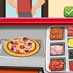 Príprava pizze s rôznymi ingredienciami vedľa nej a osoba v pozadí