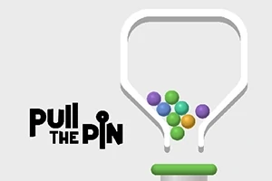 Pin s farebnými guličkami v tube vedľa textu Pull the Pin