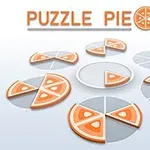 Kruhové dieliky puzzle usporiadané do tvaru pizze s chýbajúcim kusom v strede