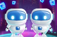 Pomôž Robo Bros zbierať čo najviac holo-kociek a vyhýbaj sa smrteľným