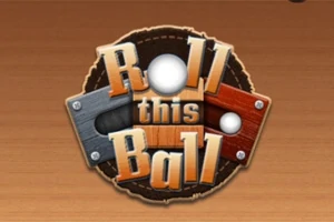 Nápis Roll this Ball na drevenom pozadí s bielym guličkovým motívom