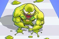 Spravodlivý hrdina sa rozhodol zachrániť mesto ako Slime muž