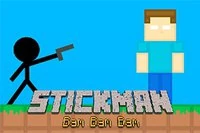 Stickman, musíš zabiť všetkých blokových zombie mužov
