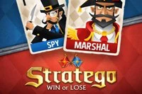 Vyber Vyššie alebo Nižšie a bojuj s kartami Stratego
