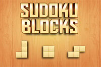 Drevený blok puzzle hra v štýle Sudoku