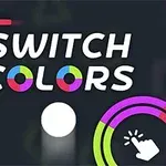 Na tmavom pozadí sú farebné časti kruhu a nápis SWITCH COLORS s vyznačenými farbami
