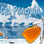 Ilustrácia smutného tučniaka a naštvaného vtáka s ľadovým pozadím a nápisom Tactical Penguin