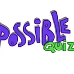 Farebný nápis The Impossible Quiz s textom v rôznych farbách