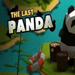 Nízkopoly prekážková dráha s pandou sediacou na kmeňoch stromov na ostrove, s textom „The Last Panda“ v rohu