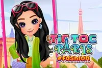 Krásne dievča cestuje do Paríža