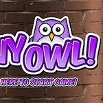 Fialový nápis TINY OWL!
