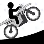 Silueta postavy na motorke vedľa výstražnej značky a píly
