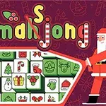 Ilustrácia s vianočnými motívmi vrátane Santa Clausa, ozdôb a vianočných symbolov na kockách