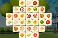 Zjednodušená klasická Mahjong hra s témou JEDLA